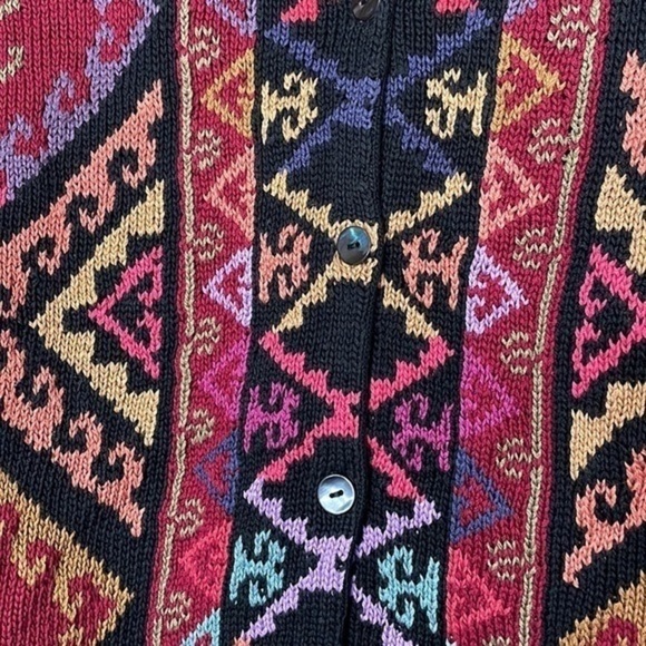 Hallet San Francisco Colorful Unique Sweater 100% Pima Cotton Size Medium‎ (M) - Picture 5 of 8